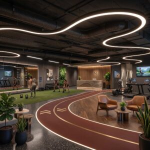Adani Bandra Reclamation maintenance charges - clubhouse gym with indoor jogging track (artist's impression)