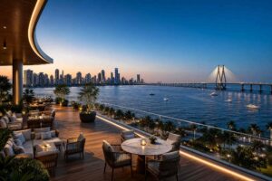 Places near Bandra Reclamation - promenade, Bandra Bay and the Sea Link at dusk (artist's impression)